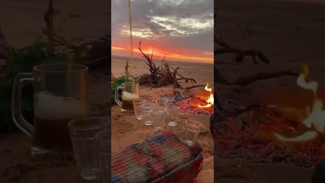 Desert Fireside Picnic Morocco 🇲🇦 Sunset Magic & Luxury Experience | Destination Morocco Tour