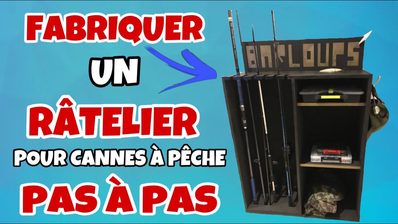 FABRICATION D'UN RÂTELIER POUR CANNES À PÊCHE - COMMENT FABRIQUER