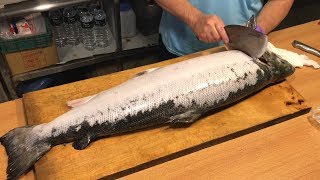 How to Cut Whole Salmon for Sashimi  - Taiwan Fish Market