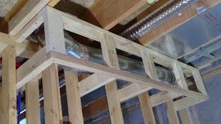 how to build a soffit around ductwork