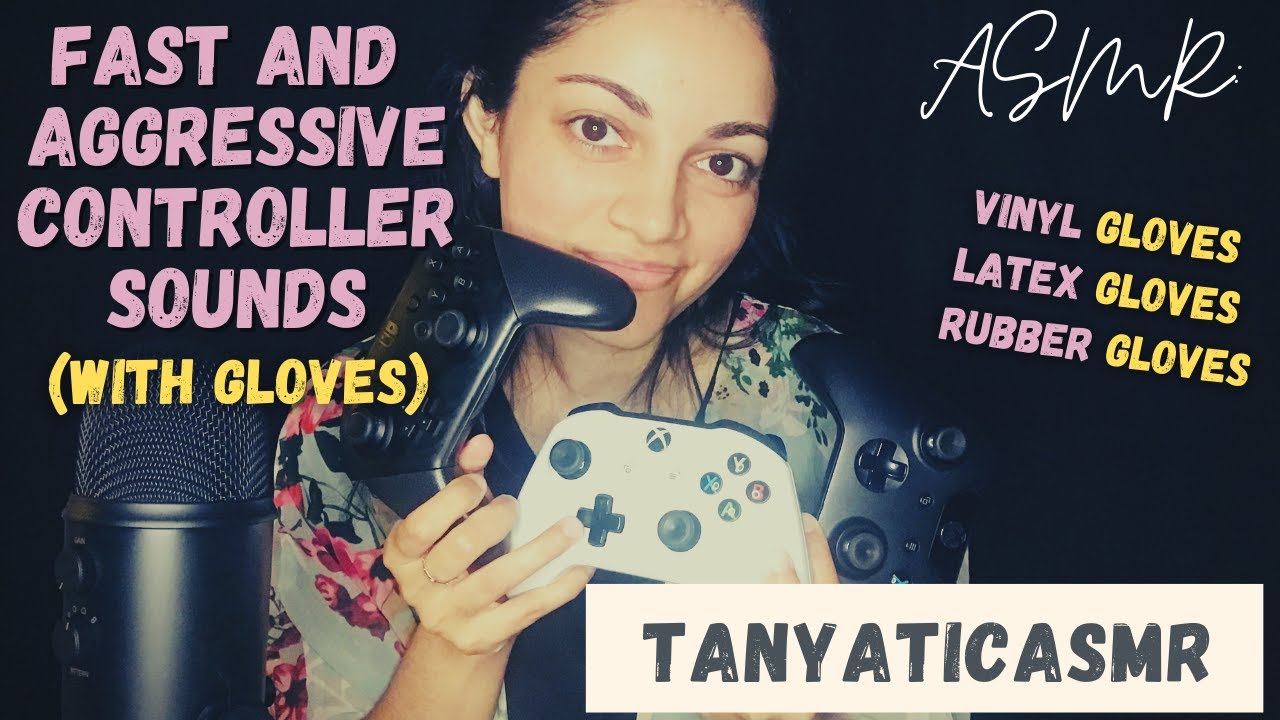 ASMR Aggressive and Fast Controller Sounds with Different Gloves 🎮🧤 (Vinyl, Latex, Rubber) | ACMP