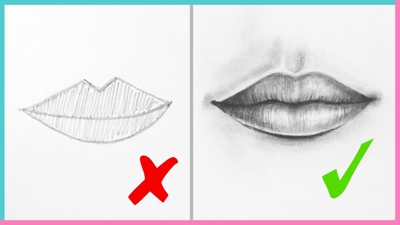 Dos Donts How To Draw Realistic Lips The Mouth Step By Step Art Drawing Tutorial