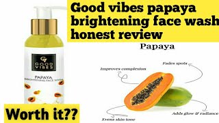 Good vibes papaya face wash review//for glowing skin//for all skin types//superstylish girl