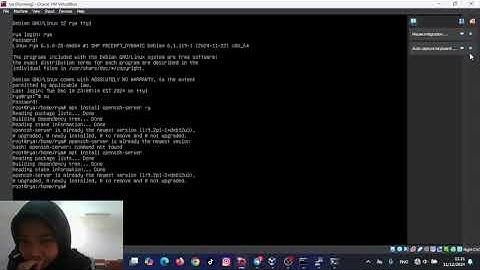 vidio debian 12.6 part 4 || konfigurasi ssh|| RYA DWI LESTARI || XI TKJ 2 || SMKN 6 MALANG