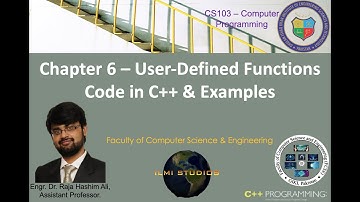 CS103 2020 Computer Programming - Chapter 6 - User-Defined Functions II - Code and Examples