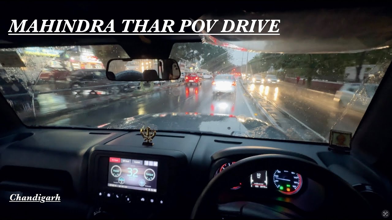 MAHINDRA THAR HEAVY RAIN POV DRIVE | 2.2L MHawk DIESEL MANUAL | ASMR | POV-DRIVE | 4K | #10
