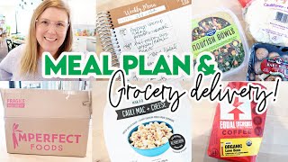 ✏ MEAL PLAN WITH ME + DELIVERY GROCERY HAUL! 🍎 IMPERFECT FOODS HONEST REVIEW (NOT SPONSORED)