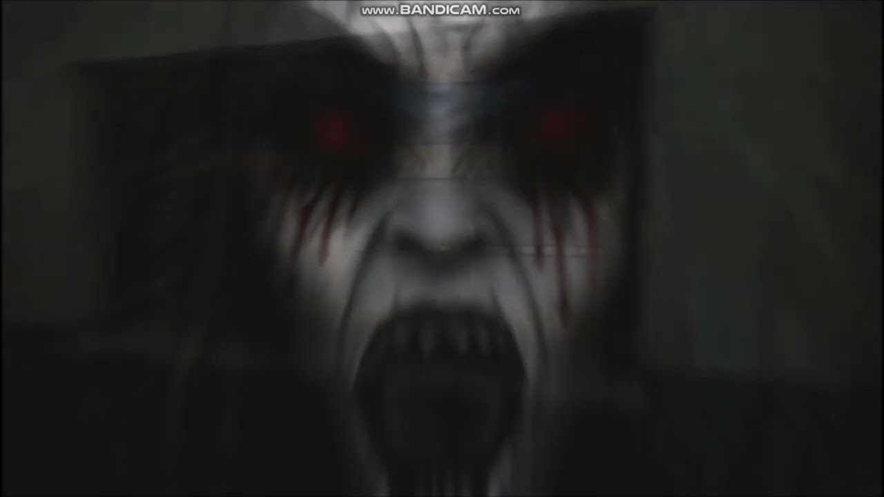 Scary screaming ghost jumpscare