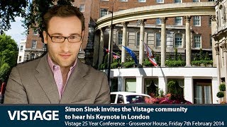 simon sinek invites the vistage community to his keynote in london