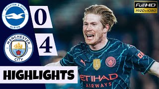Brighton vs Manchester City (0-4) |Goals & Extended Highlights | Premier League 23/24