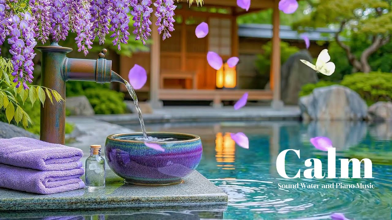 Deep Sleep Piano Music 🌙 with Gentle Water Sounds | Anxiety Relief & Calm Night Ambience