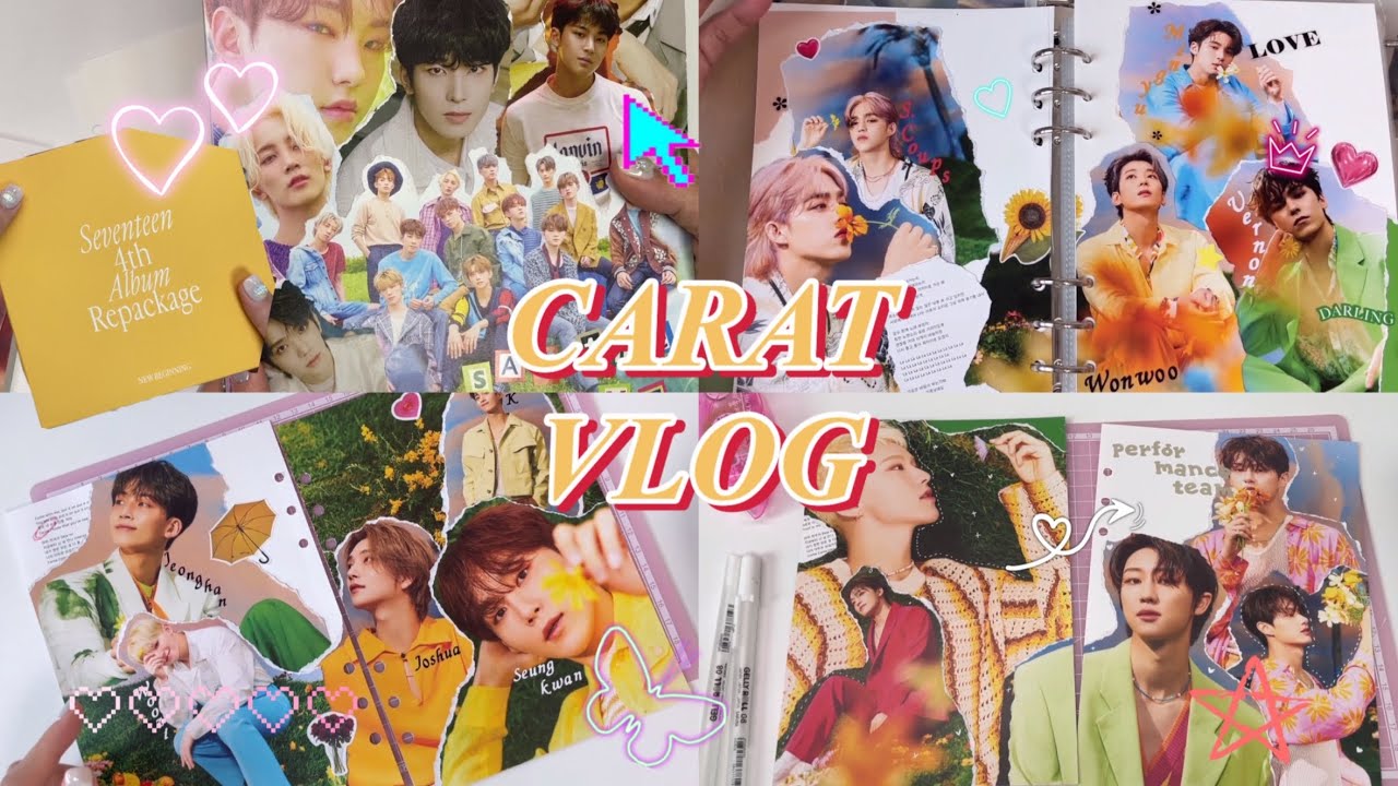 [캐럿로그]#41 밀린 앨범 스크랩 영상 드디어 제출합니다 | 세븐틴 섹터 17 앨범 스크랩  | 힙합팀 보컬팀 퍼포팀 앨범 스크랩