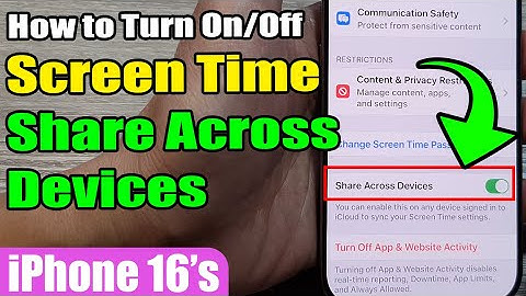 How to Enable/Disable Screen Time Share Across Devices 📱 | iPhone 16/16 Pro Max | iOS 18