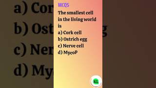 Mcqs Smallest Cell In The Living World Is Mycoplasm Cell Biology Cl 9 Krishna Learning