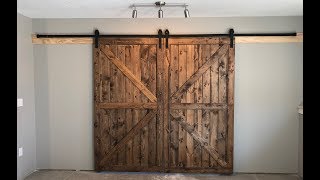 Building Interior Rustic Barn Doors on a Budget  DIY How To Build