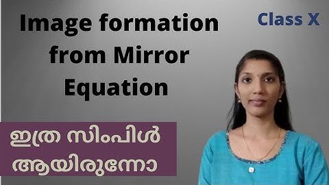 MIRROR EQUATION PROBLEM CONCAVE MIRROR Class X MALAYALAM