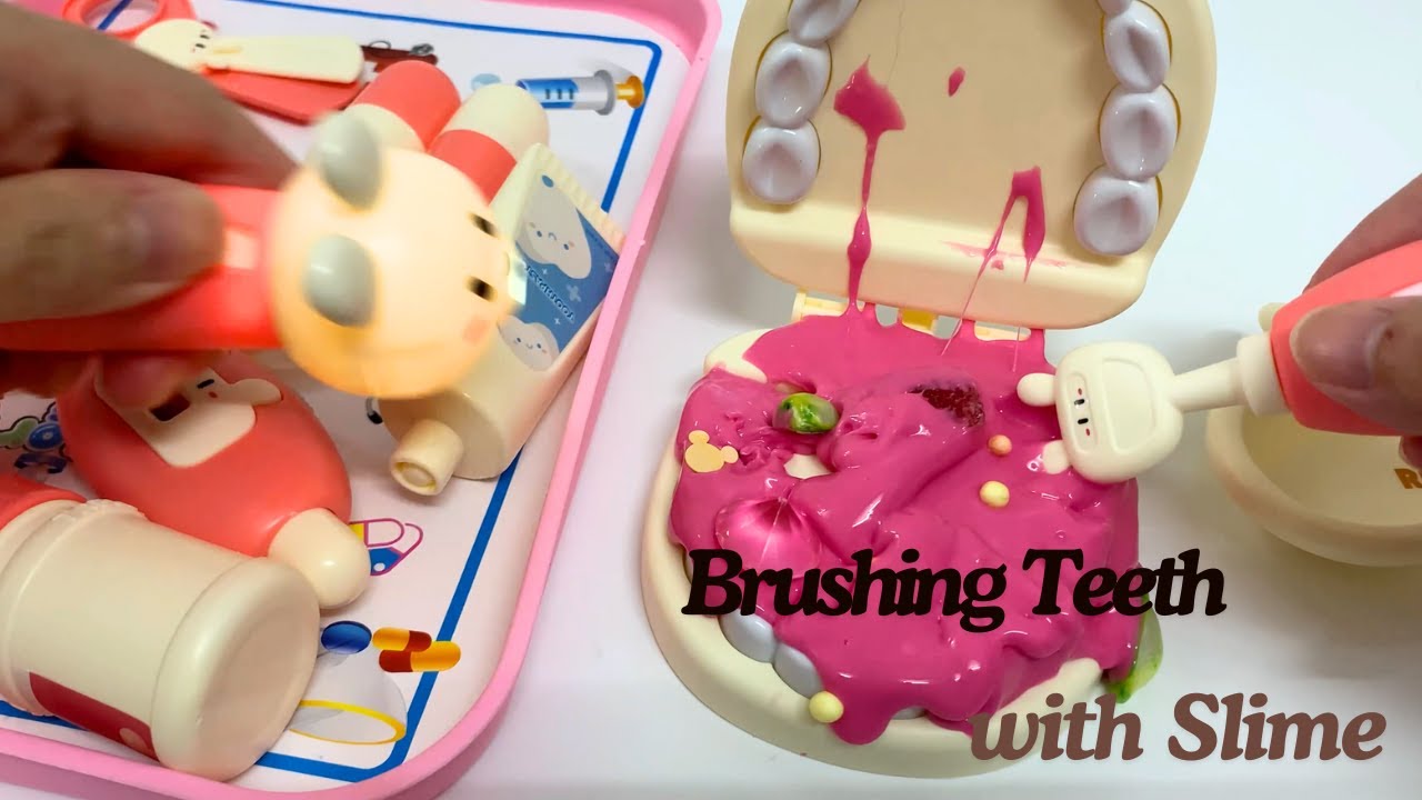 Brushing Teeth with Slime! Fun & Creative Slime Play Tutorial! - YouTube