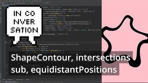 OPENRNDR curves #8: ShapeContour, sub, intersections, equidistantPositions