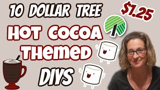 Do these 10 HOT COCOA Themed DOLLAR TREE DIY's for your WINTER Decor (WINTER Decor on a BUDGET)