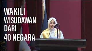 Alumni Gontor Putri Sampaikan Sambutan di Wisuda Universitas Al Azhar Mesir