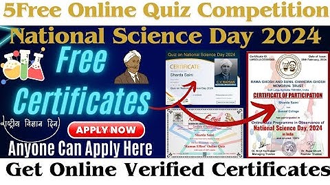 5Free Online National Science Day 2024 Certificates | Raman Effect Based on National Science Day