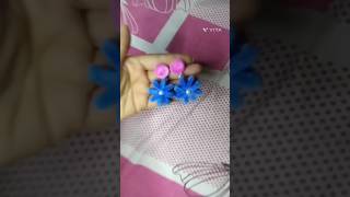 pipe cleaner earrings 💙#youtubeshort #shorts #fyp #craft #arts #painting #viralshorts #diycraft #fyp