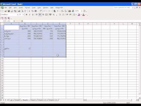 იქსელი (ცხრილი და დიაგრამა)