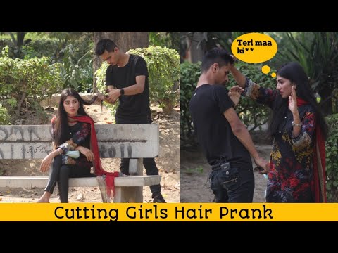 Hair Cutting Prank On Girl | Pranks in Pakistan | @BobbyButt