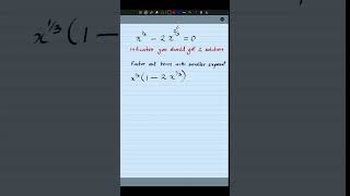 Equation with rational exponents.