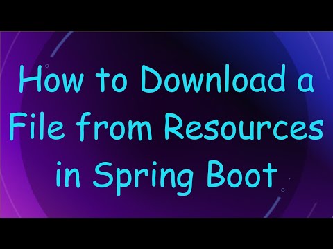 How to Download a File from Resources in Spring Boot