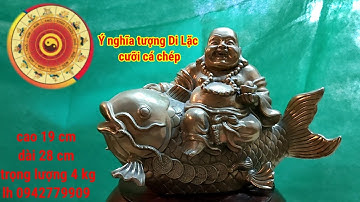 Ý nghĩa tượng Di Lặc cưỡi cá chép , Tượng dilạc cưỡi cá chép bằng đồng.