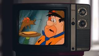 The Flintstones - New Neighbors (Full Episode w/ Old Commercials) - On an Old TV