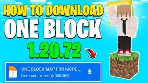 🤯One Block Map For Minecraft PE (1.20, 1.21) – MCPE/Bedrock Skyblock | OneBlock Map Download