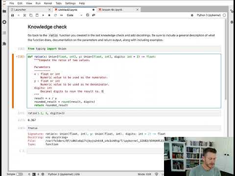 Function Docstrings