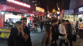 Istanbul Nightlife Street Walking Bars Restaurants Betas Turkey