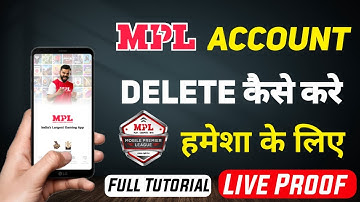 How to Delete MPL Pro Account Permanently 2021 | MPL Account Delete Kaise Kare 2021 |MPL Delete MPL
