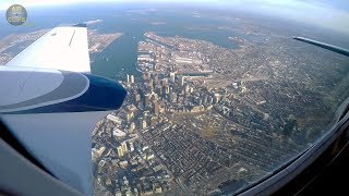 SCENIC Cape Air Downtown Boston Landing on Cessna 402 Prop!!! [AirClips]