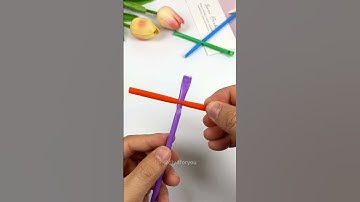 Straw Spinner DIY #shorts