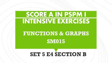 Score A in PSPM I - Functions & Graphs SET5 E4 Section B