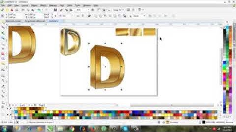CorelDraw Tutorial  How to make 3D Gold text Effect