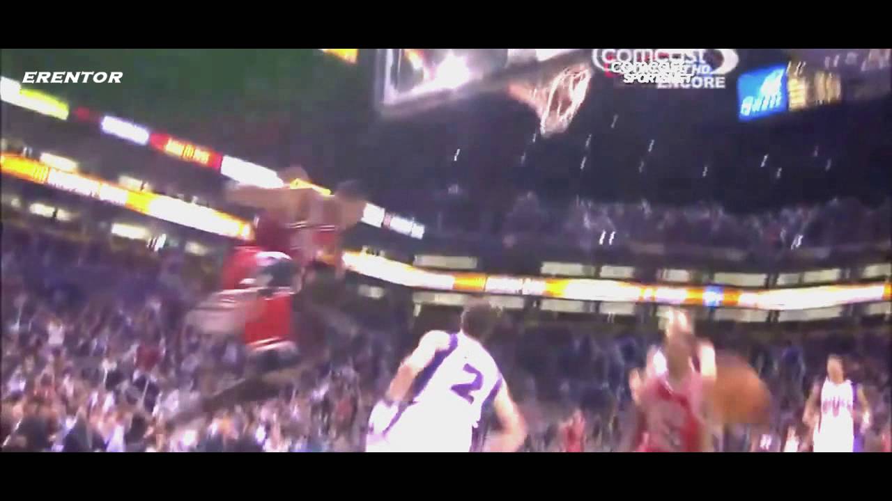 Derrick Rose умеет летать! Мощный Dunk от Chiсago Bulls. Vine video.
