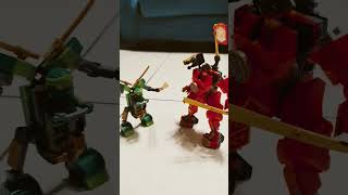 The battle of the small and big mech (who will win?) #classicbattletech #lego #ninjago #legoninjago