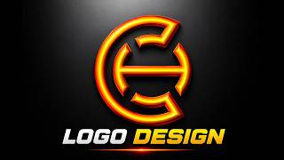🔥 Fiery Glow Letter Logo Design | 3D Neon Effect &amp; Modern Branding