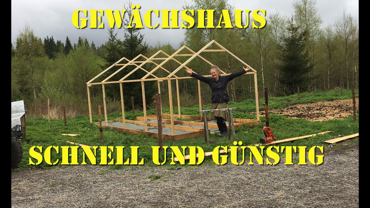 Gewächshaus schnell und günstig selber bauen YouTube