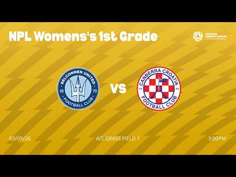 NPLW 1st Grade | Belconnen United v Canberra Croatia | LIVE — football video