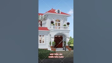 Nhà vườn kiểu pháp 2 tầng phong cách tân cổ điển mặt tiền 8m