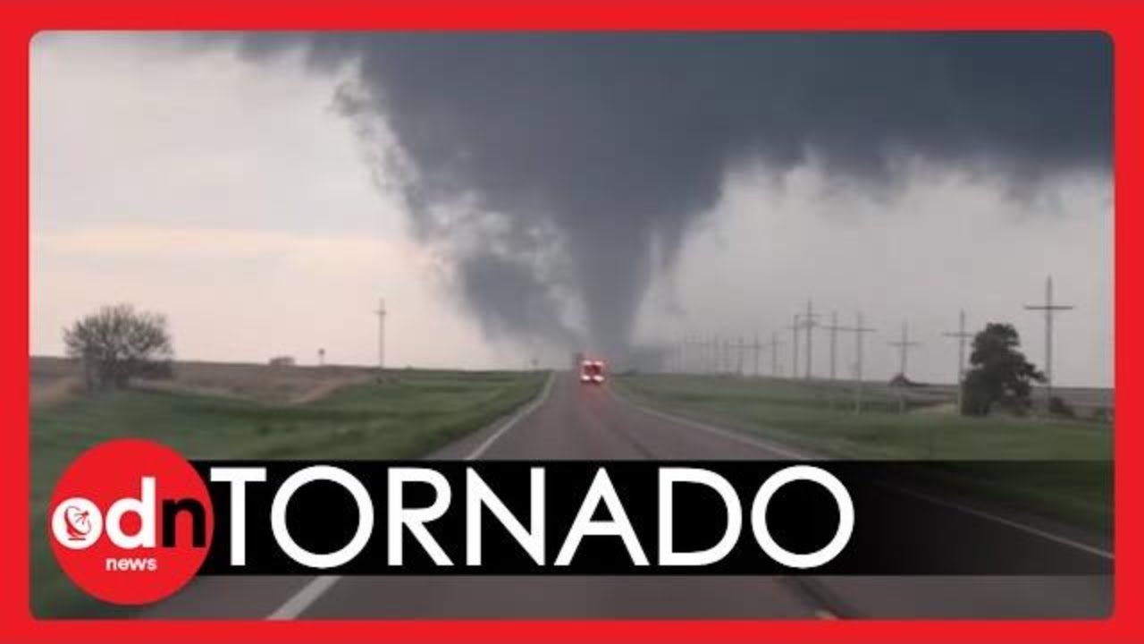 Panicked Storm Chasers BARELY Escape Giant Tornado in Kansas - YouTube