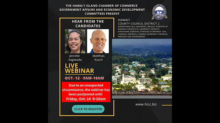 Hawaii County Council District 2 Webinar