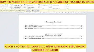 Cách tạo trang danh mục (tự động) cho hình ảnh bảng biểu trong Word | Tin học dạo