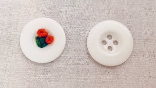 Embroidery button,Thêu cúc áo hình quả cherry